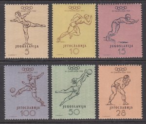 Yugoslavia 359-364 Summer Olympics MNH VF