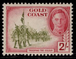 GOLD COAST GVI SG144, 2s sage-green & magenta, LH MINT. Cat £12.