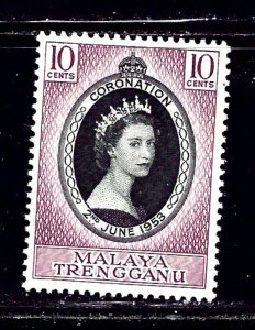 Malaya Trengganu 74 MH 1953 QEII Coronation    (ap2234)