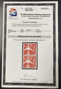 C61 PR 1960 7c PSE Certified Superb 98 Mint OGnh Jet Silhouette Carmine