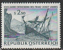 1973 Austria - Sc 949 - MNH VF - 1 single - Tegethoff off Franz Josef Island