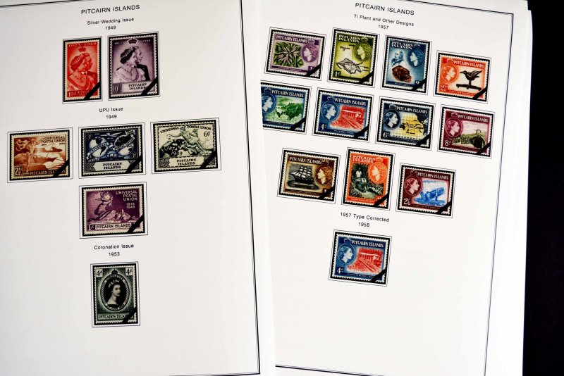 COLOR PRINTED PITCAIRN ISLANDS 1940-2010 STAMP ALBUM PAGES (118 illustr. pages)