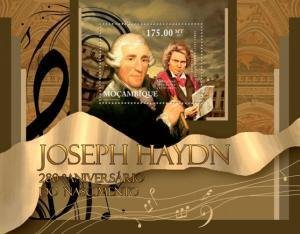 Mozambique 2012 JOSEPH HAYDN Austrian Composer s/s Perforated Mint (NH)