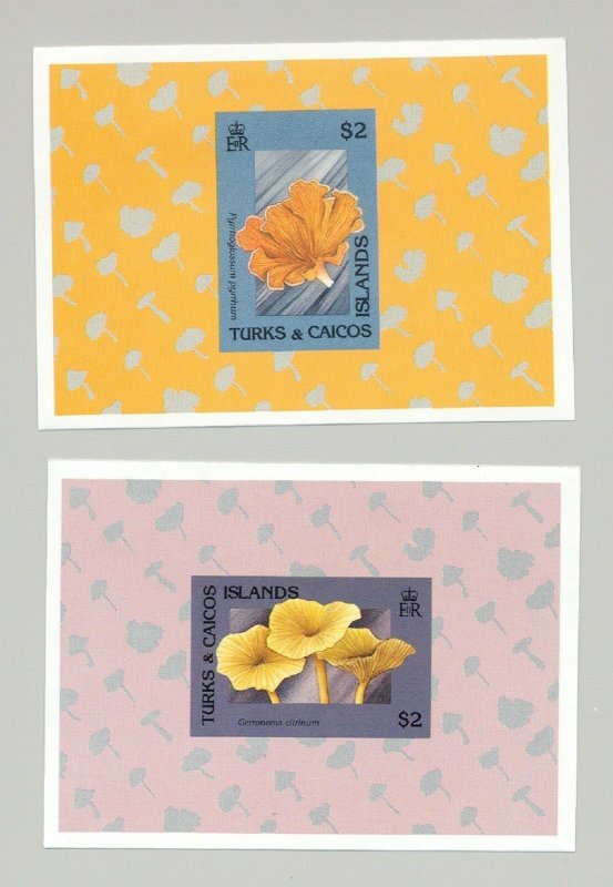 Turks & Caicos #931-932 Mushrooms 2v S/S Imperf Proofs