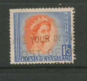 Rhodesia & Nyasaland  SG 10   Very Fine Used