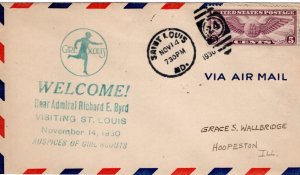 Scout Cachets #1691 Girl Scouts Welcome Admiral Byrd 1930 - Levy 30-11