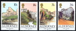 Alderney Sc# 28-31 MNH 1986 Forts