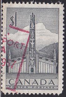 Canada 321 Hinged Used 1953 Pacific Coast Totem Pole