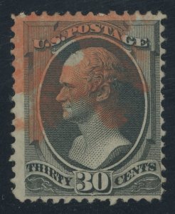USA 154 - 30 cent Hamilton - Fine used with red cancel - Cat $325.00 sm tear