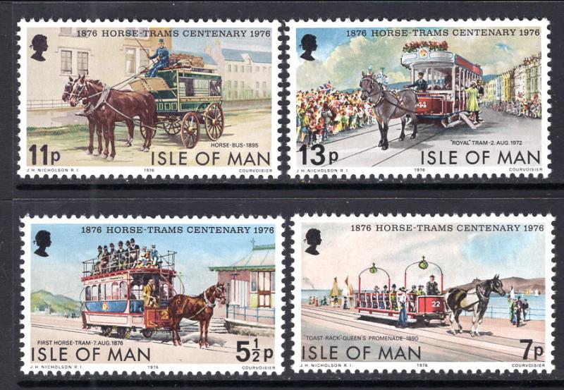 Isle of Man 82-85 Horse Trams MNH VF