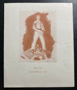 1948 Liege Belgium Souvenir Sheet Cover National Monument Of The Resistance