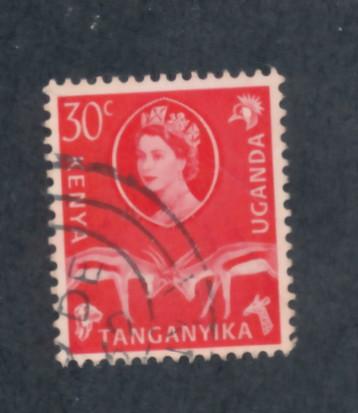 Kenya Uganda Tanganyika 1960 Scott 125 used - 30c, Gazelles