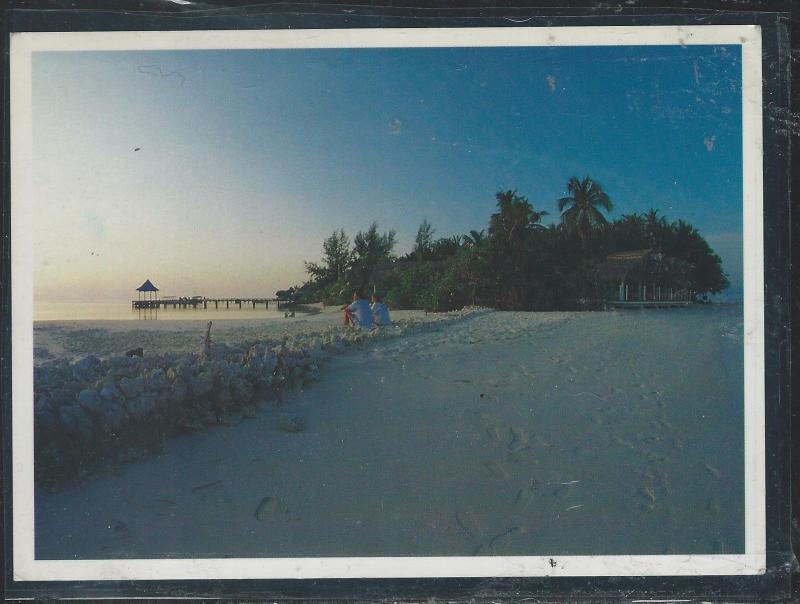 MALDIVE ISLANDS  (P2209B) 1992 BIRD STAMP ON PPC TO SWITZERLAND #2