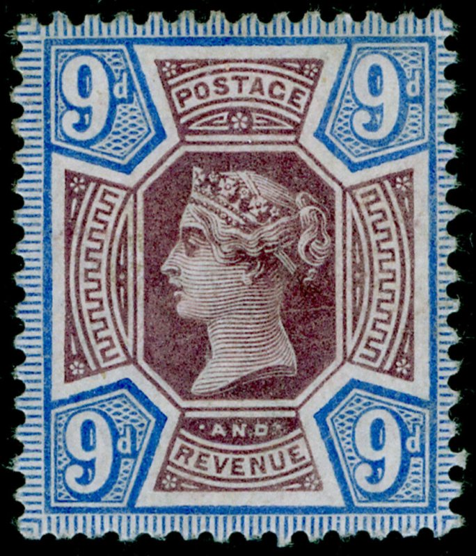 SG209 SPEC K38(1), 9d dull purple & blue, NH MINT. Cat £110. 