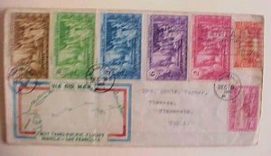 PHILIPPINES  FLIGHT COVER MANILA TO SAN FRANCISCO 1935 DEC 2