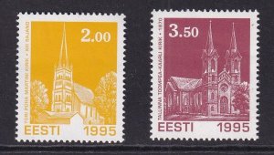 Estonia  #297-298  MNH  1995  Christmas  Churches