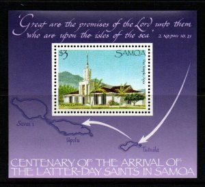 SAMOA SGMS782 1988 ARRIVAL OF THE LATTER-SAINTS IN SAMOA  MNH