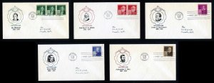 # 889 to 893 First Day Covers with Cachet Craft cachet dated 1940