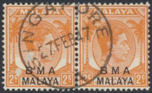 Straits Settlements  OPT BMA Malaya  SC# 257   Used pair  see details & scans