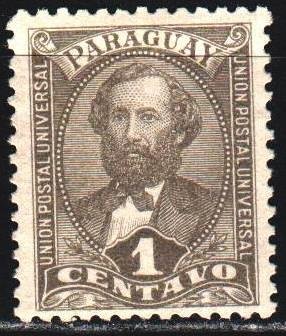 Paraguay. 1892. 27 of the series. Rivarola, President of Paraguay. MLH.