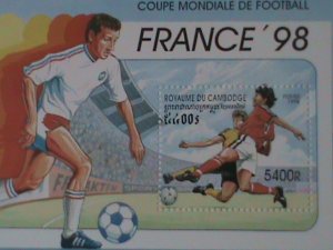 CAMBODIA- WORLD CUP SOCCER- FRANCE'98-S/S- MNH VF WE SHIP TO WORLD WIDE