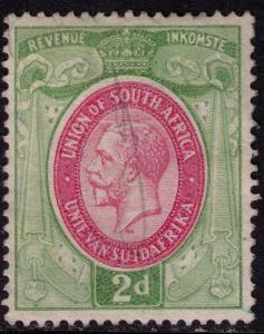  South Africa Used  2d 1930 revenue stamp sound condition