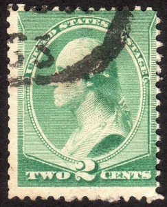 1887, US 2c, Washington, Used, Sc 213