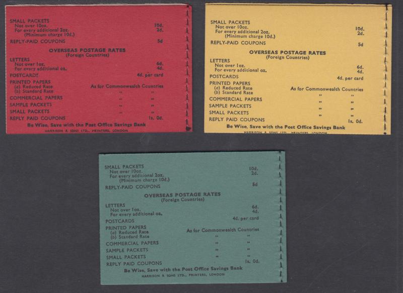 Ghana SG SB2-SB4 unexploded 1961 3sh, 6sh + 10sh intact booklets, VF