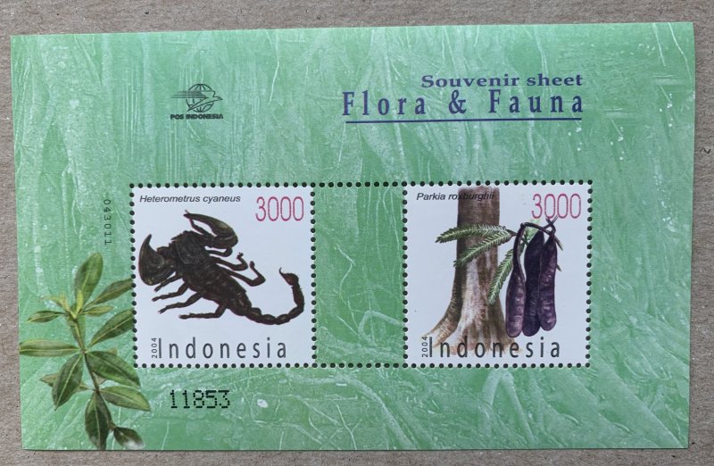 Indonesia 2004 Scorpion and Seapods MS, MNH.  Scott 2067, CV $3.00