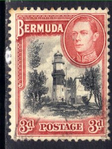 Bermuda 1938 - 52 KGV1 3d St Davids Lighthouse used SG 114 ( F363 )