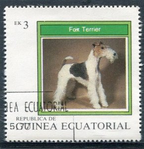 Equatorial Guinea 1977 DOG FOX TERRIER 1 stamp Perforated CTO Used