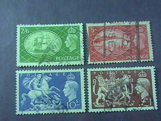 GREAT BRITAIN # 286-289-USED-----COMPLETE SET------1951