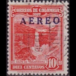 COLOMBIA 1953 - Scott# C231 Waterfalls Opt. Set of 1 Used