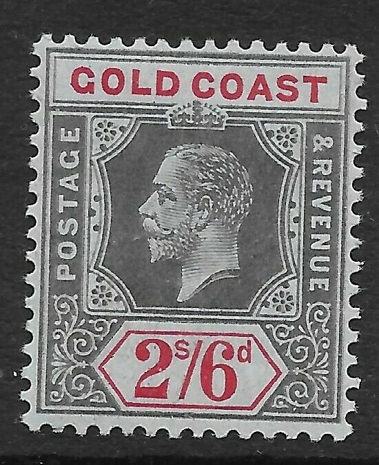 GOLD COAST SG81 1913 2/6 BLACK & RED ON BLUE MTD MINT