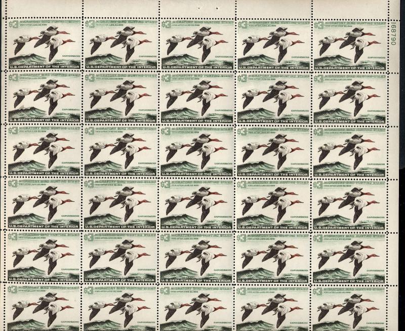 RW32 Sheet of 30. 1965 29 stamps NH. Difficult to obtain. Catalog $3000+