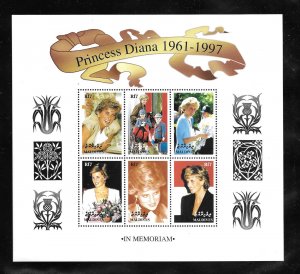 Maldives #2295-7 MNH Princess Diana Memorial 3 Souvenir sheets. (12314)