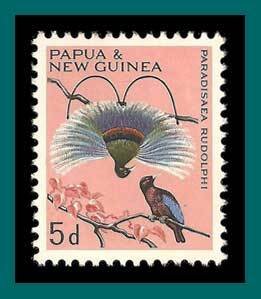 Papua New Guinea 1965 Blue Bird of Paradise, MLH 190,SG63