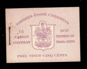 CANADA SC# BK35b FRENCH COVER VF/NH