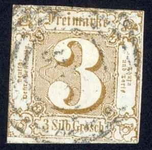 Germany Thurn & Taxis Sc# 20 Used 1863 3sgr Numeral
