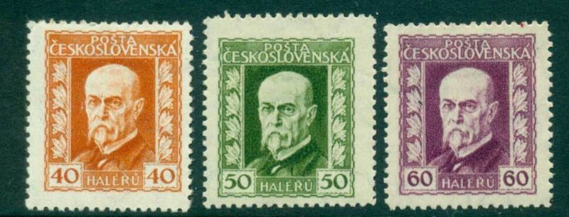 Czechoslovakia 1925/6 40,50,60 Masaryk MLH lot37992