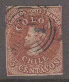 Chile Scott #3 Stamp - Used Single