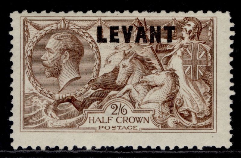 BRITISH LEVANT GV SG L24, 2s 6d chocolate-brown, M MINT. Cat £38. 