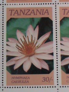 TANZANIA STAMP-1986 SC#318A INDEGENOUS FLOWERS  MNH FULL SHEET