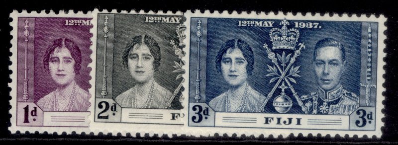 FIJI GVI SG246-248, 1937 CORONATION set, M MINT.