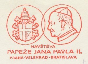 Proof / Specimen meter cover Czechoslovakia 1990 Pope John Paul II - Catholic