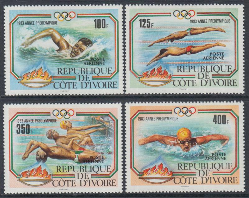 XG-O358 OLYMPIC GAMES - Ivory Coast, 1983 Usa Los Angeles 1984, 4 Values MNH Set