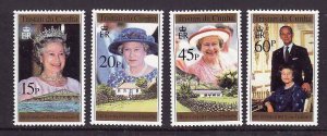 Tristan da Cunha-Sc#576-9- id7-Unused NH set-QEII-70th birthday-1996-