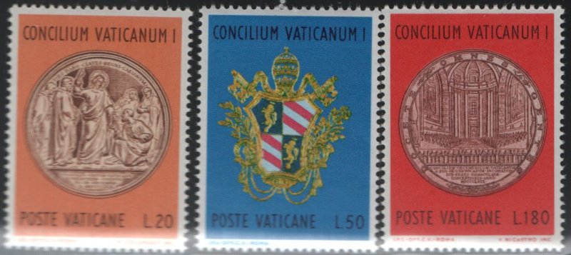 VATICAN CITY 484-486 MNH Vatican I Council