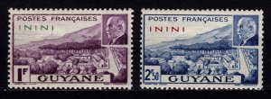 Inini French Guiana 1941 Petain issue Optd. ‘ININI’, Set [Mint]