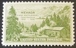 1951 3c Nevada Centennial Scott 999 Mint NH